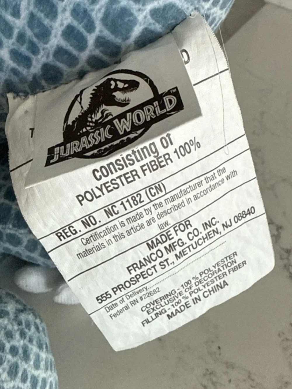 Jurassic Park World Blue T-Rex Plush dinosaur 12